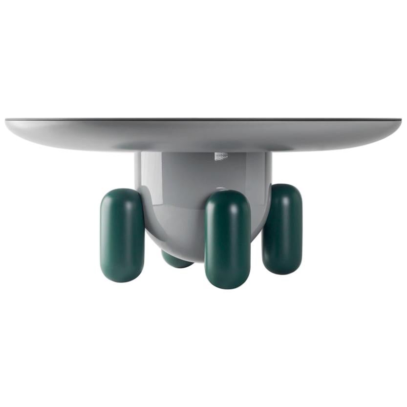 Round Side / Cocktail Table "Explorer" by Jaime Hayon Grey lacquered Fibreglass  For Sale