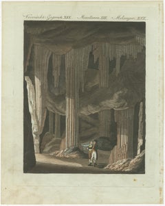 Exploring the Stalactite Caverns near Slains: A Natural Wonder of Scotland, 1798