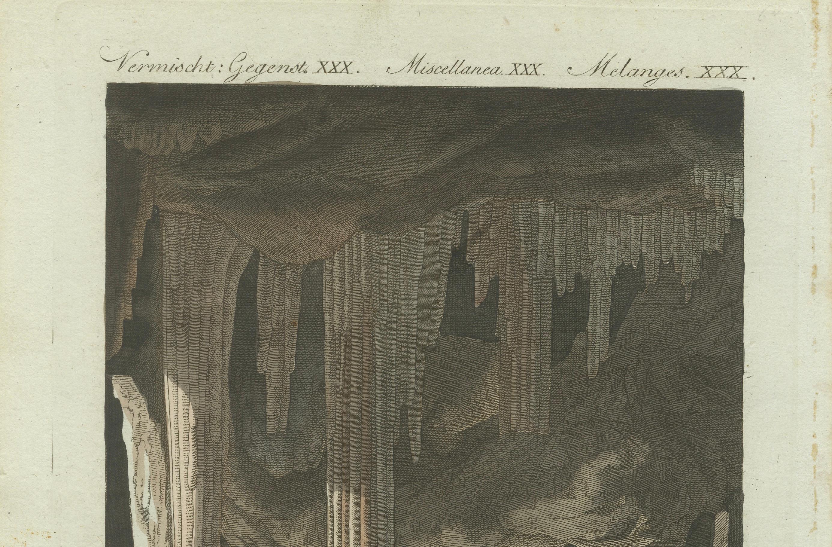 Erkundung der Stalactit-Kavernen in der Nähe von Slains: Ein natürliches Wunder Schottlands, 1798 im Zustand „Gut“ im Angebot in Langweer, NL