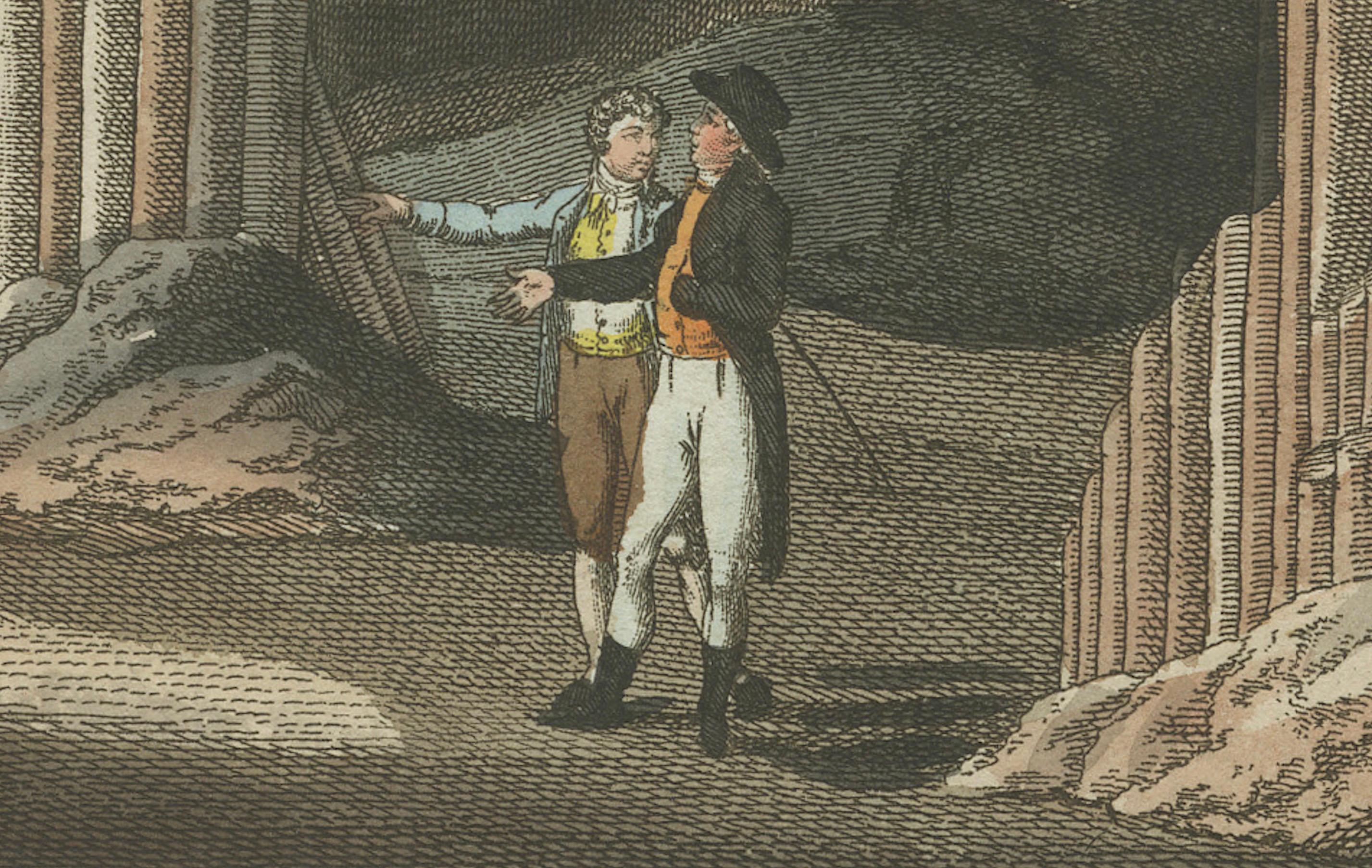 Erkundung der Stalactit-Kavernen in der Nähe von Slains: Ein natürliches Wunder Schottlands, 1798 (Spätes 18. Jahrhundert) im Angebot