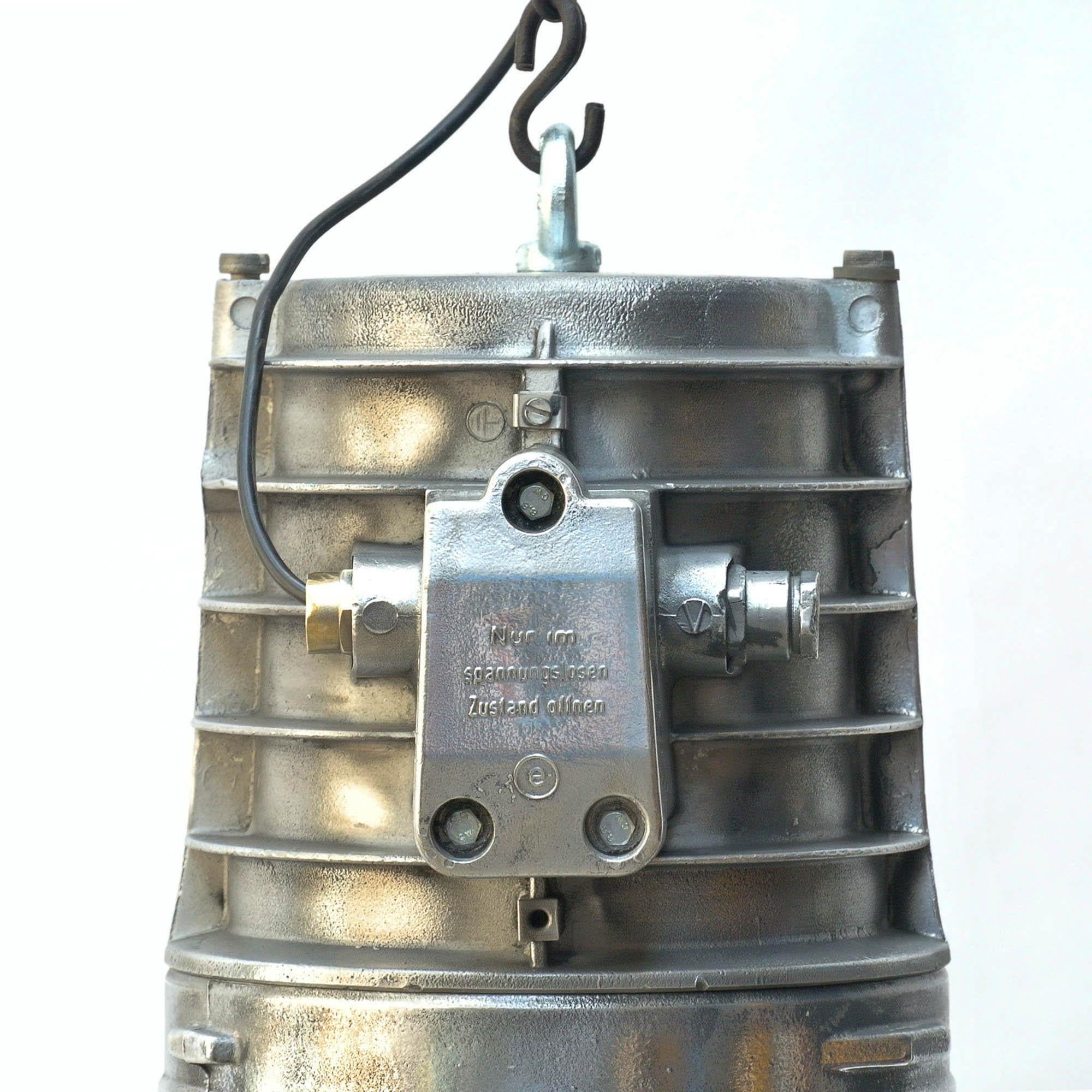 Polished Explosion-Proof Light Used in Chemical Industry Germany, circa 1960-1969 For Sale