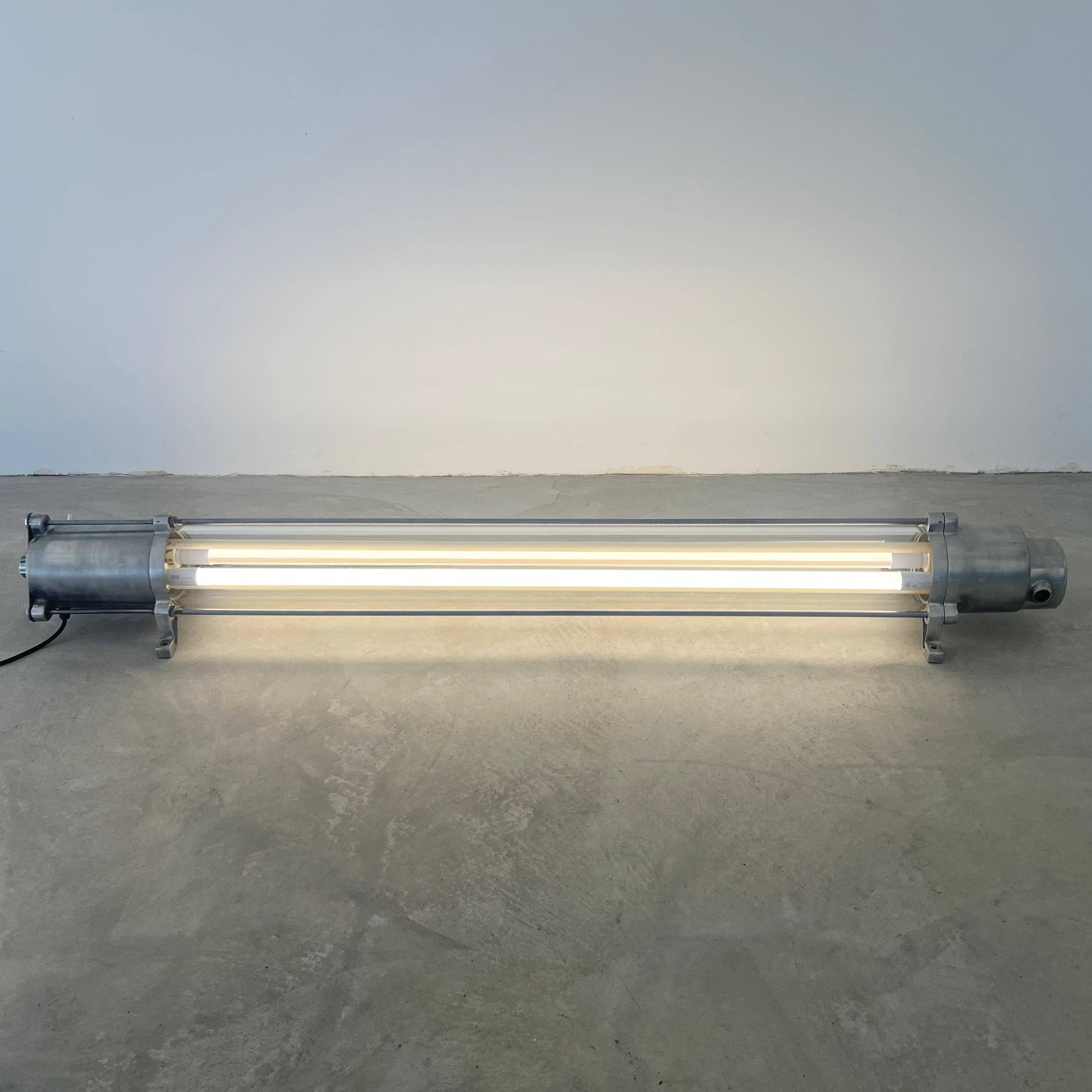 Your new favorite conversation starter just crawled out of a mine shaft and into the spotlight. Straight from industrial Germany in the 1970s, this explosion-proof mining lamp once lit tunnels underground. Now it’s ready to light your space with