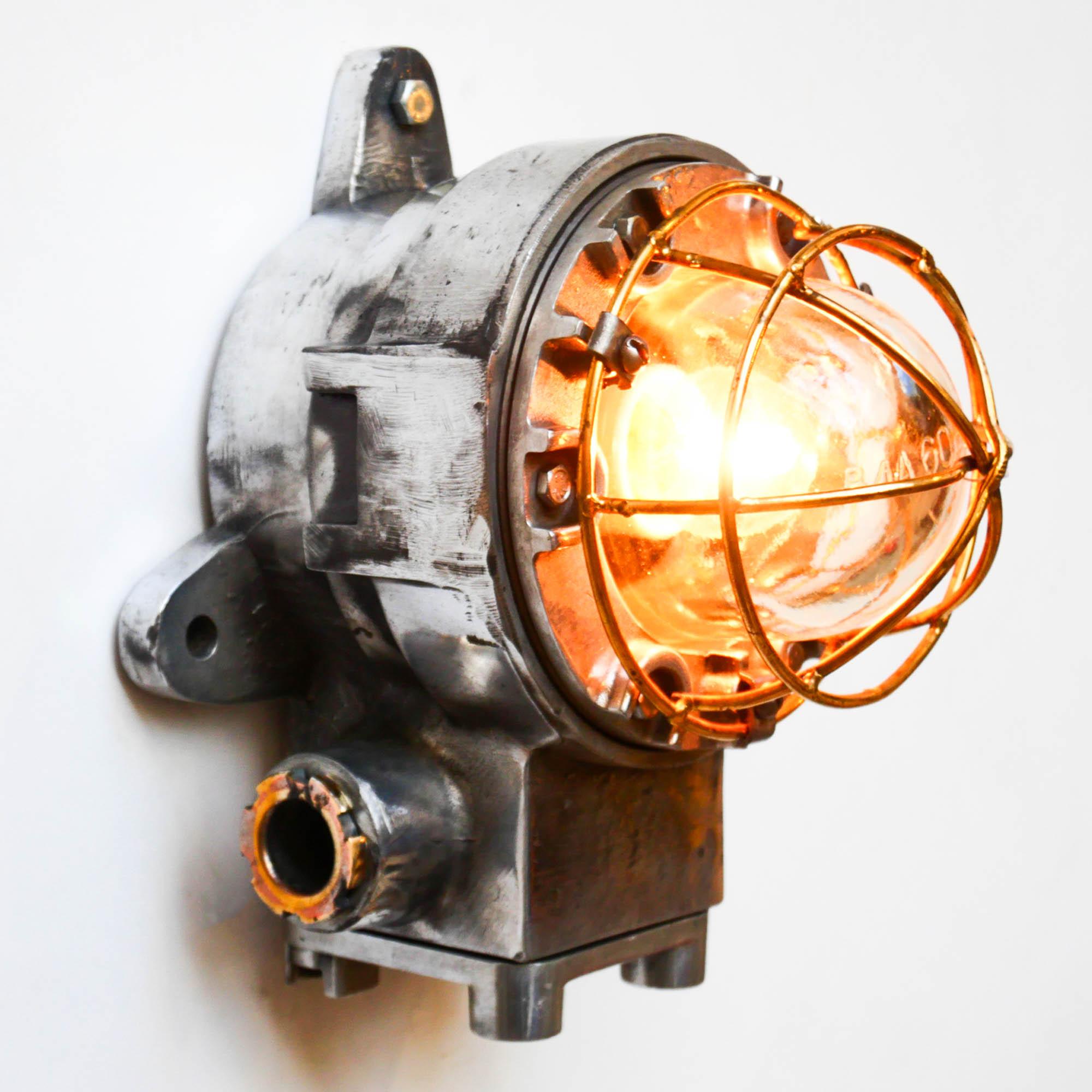 Industrial Explosion proof wall light, Russia, Circa 50-59 For Sale