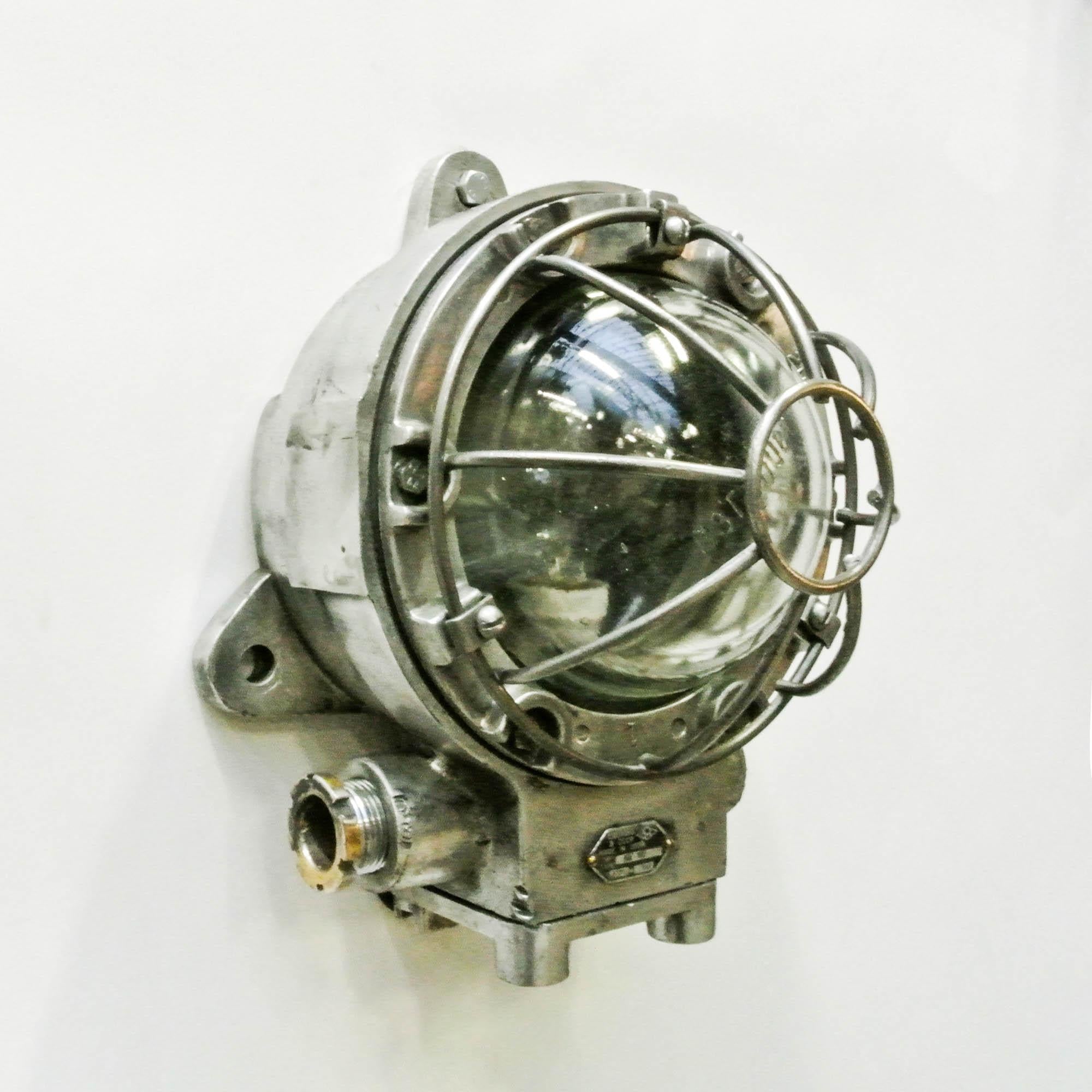 Polished Explosion Proof Wall Light, URSS For Sale