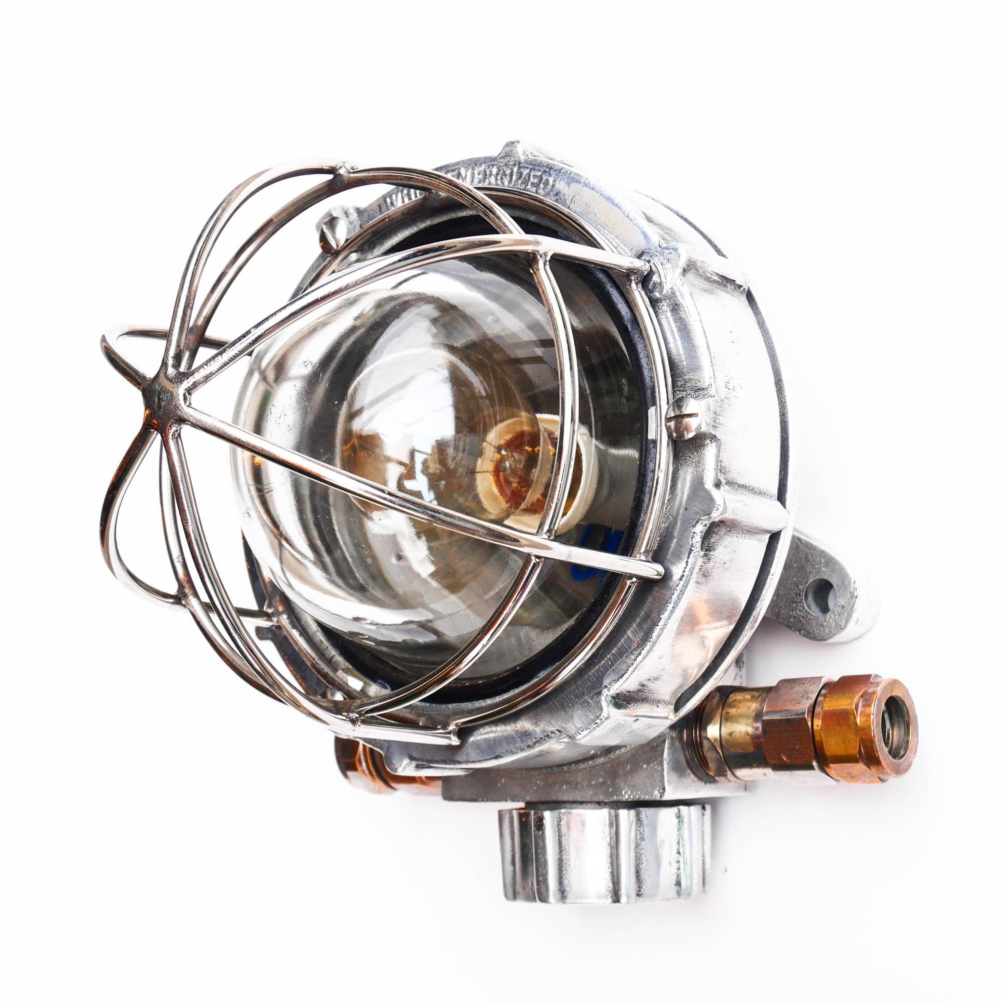 Industrial Explosion Proof Wall Light, USA, circa 1960-1969