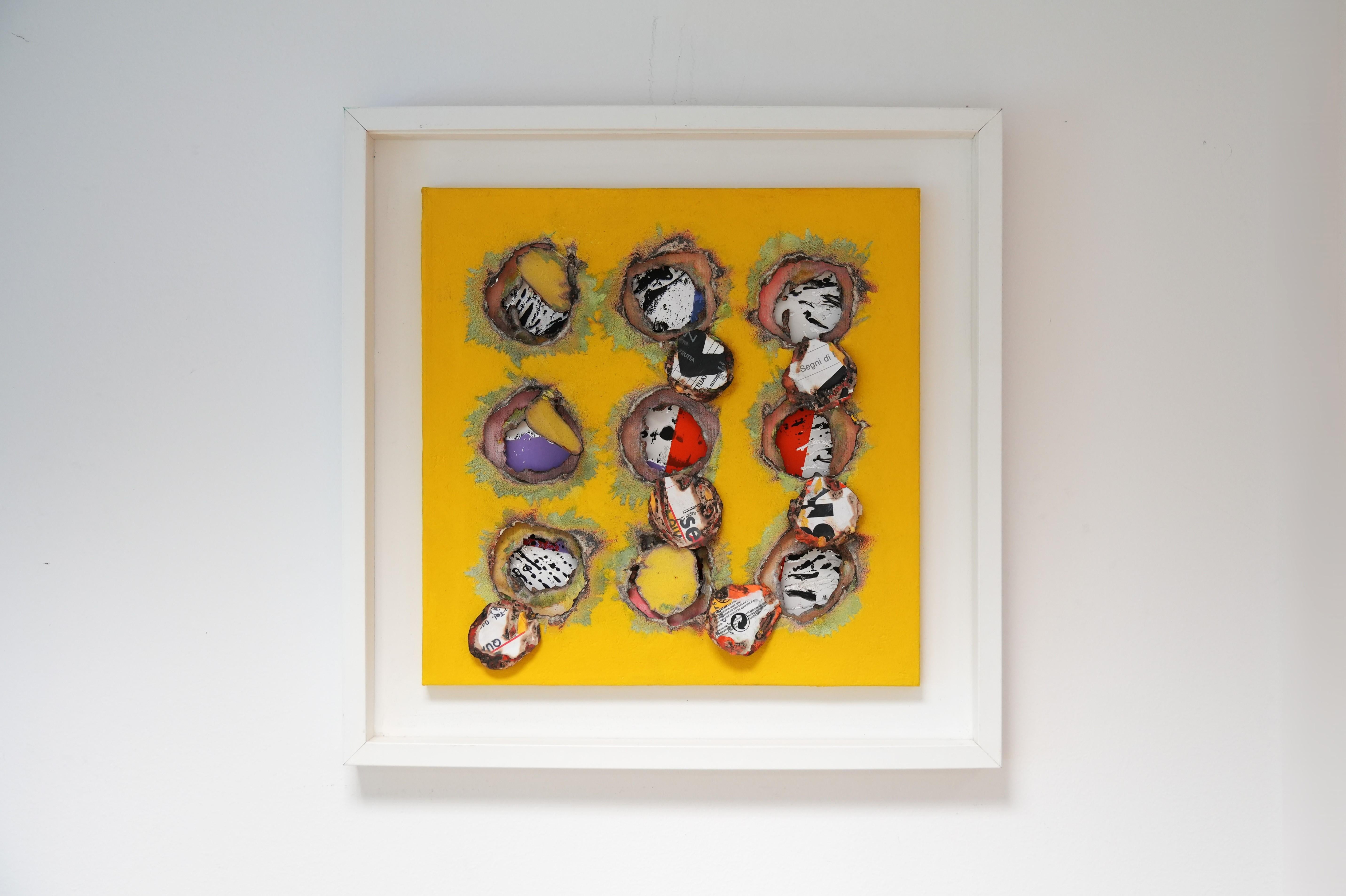 Explosive Kreativität: Guido Coletti Signiert 1970er/80er Jahre Schießpulver & Mixed Media Kunst

Machen Sie sich auf ein wahrhaft fesselndes Werk des italienischen Künstlers Guido Coletti gefasst - ein dynamisches Mixed-Media-Werk, in dem