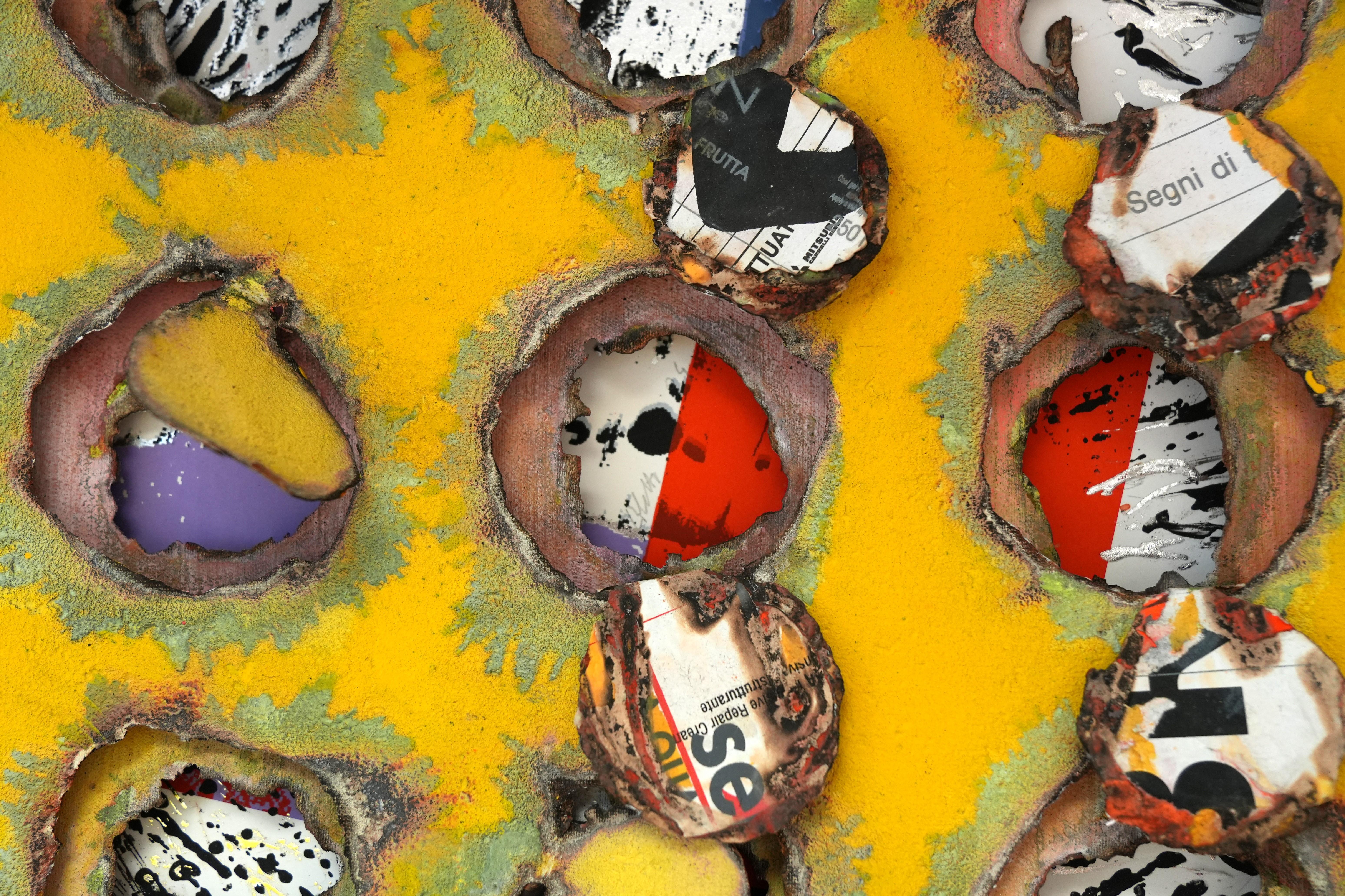 Explosive Kreativität: Guido Coletti Signiert 1970er/80er Jahre Schießpulver & Mixed Media Kunst (Italian) im Angebot