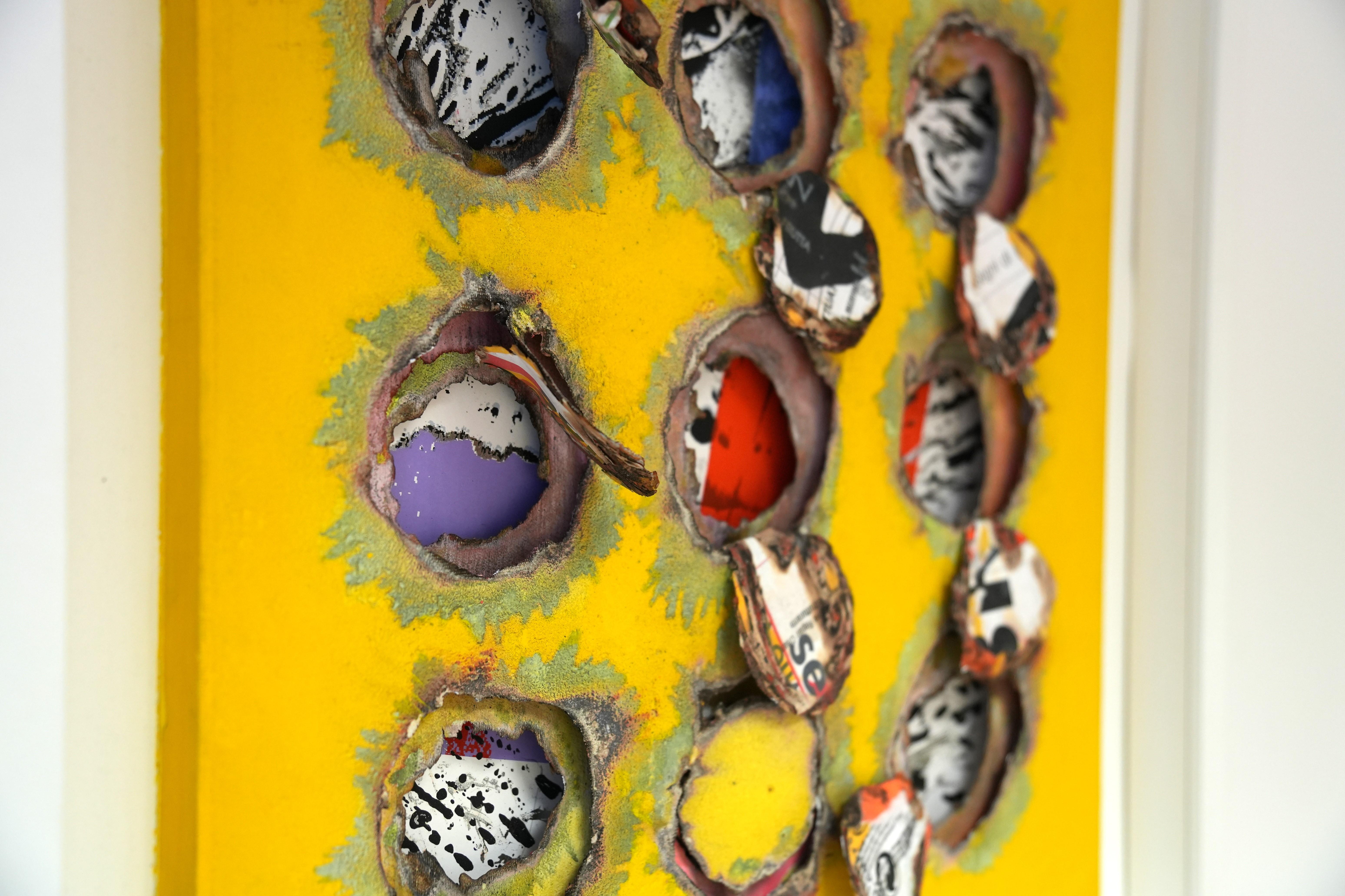 Explosive Kreativität: Guido Coletti Signiert 1970er/80er Jahre Schießpulver & Mixed Media Kunst im Zustand „Hervorragend“ im Angebot in Manzano, IT