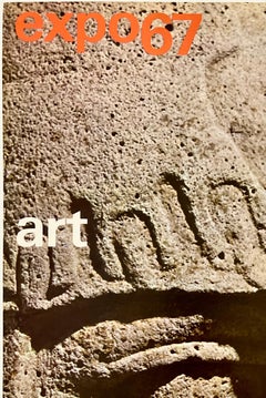EXPO 67 MONTREAL ART Original Vintage Travel World's Fair Poster Olmec Head