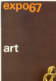 EXPO 67 MONTREAL ART Original Vintage Travel World's Fair Poster Sculpture