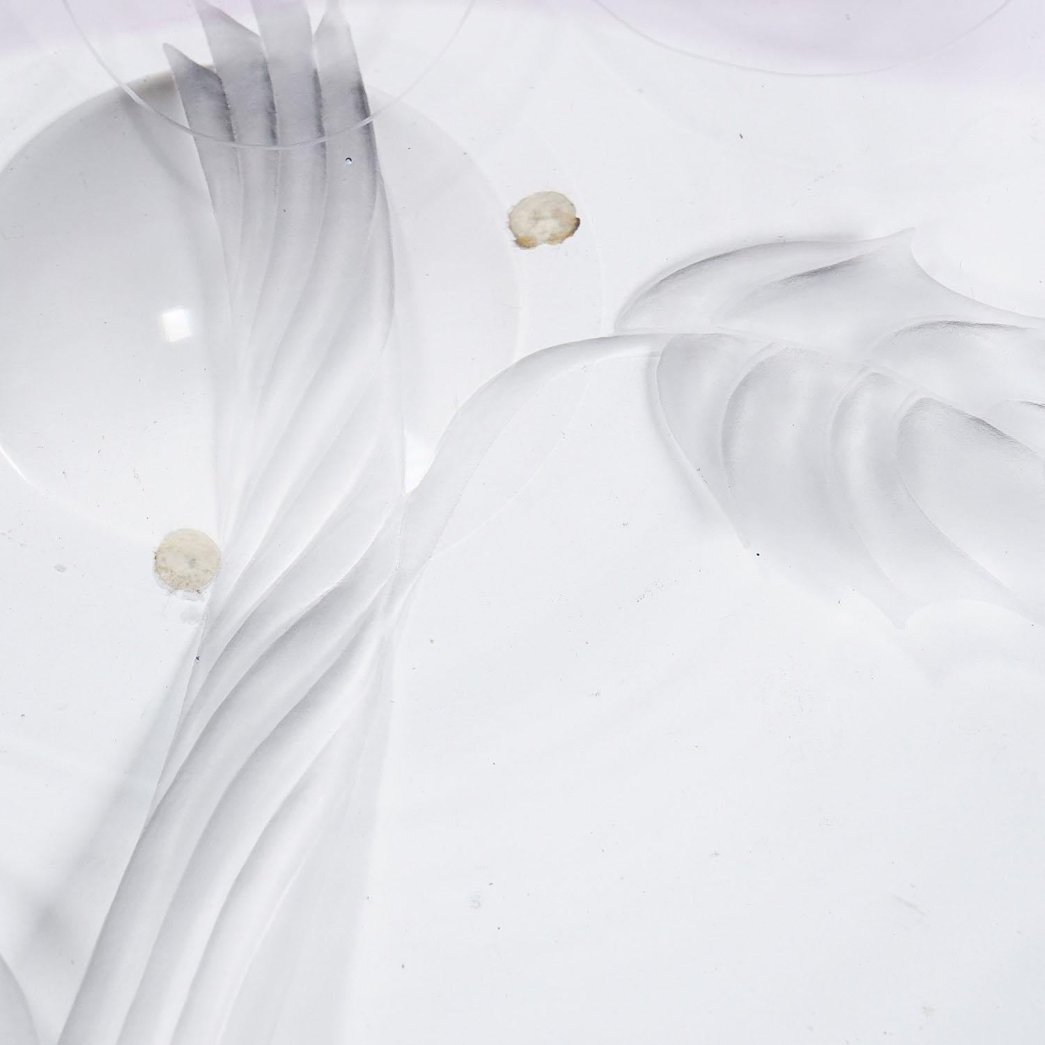 Expo Art Glass Plate by Olle Alberius for Orrefors, Sweden 1977 In Good Condition For Sale In Berghuelen, DE