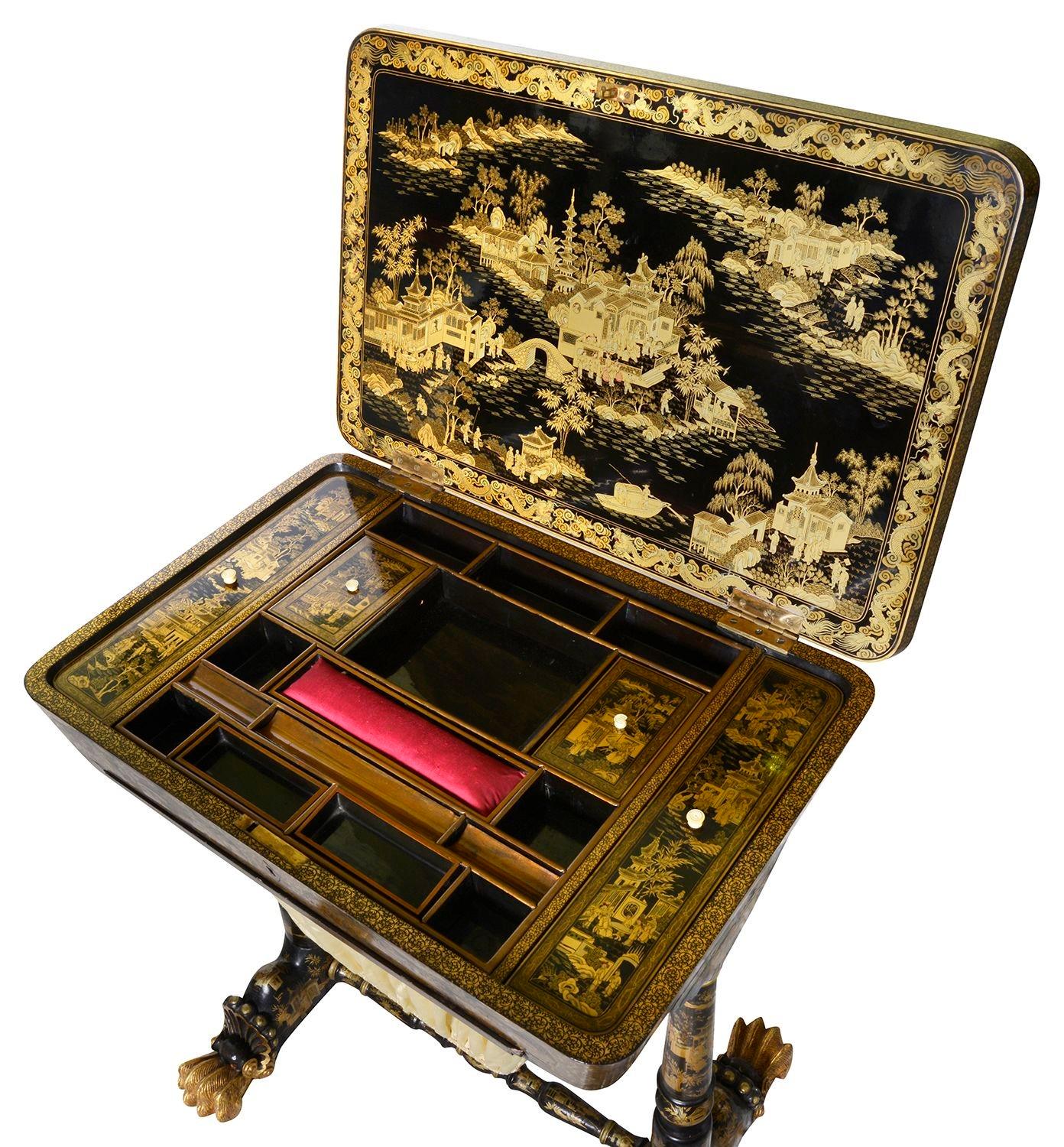 Export Lacquer Side / work table, circa 1820 For Sale 5