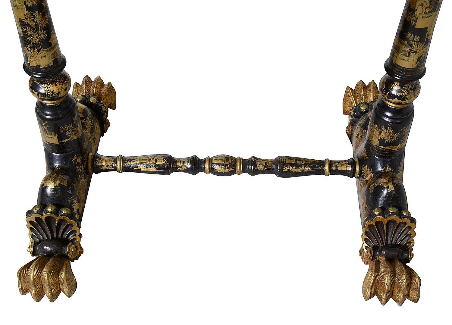 Export Lacquer Side / work table, circa 1820 For Sale 8