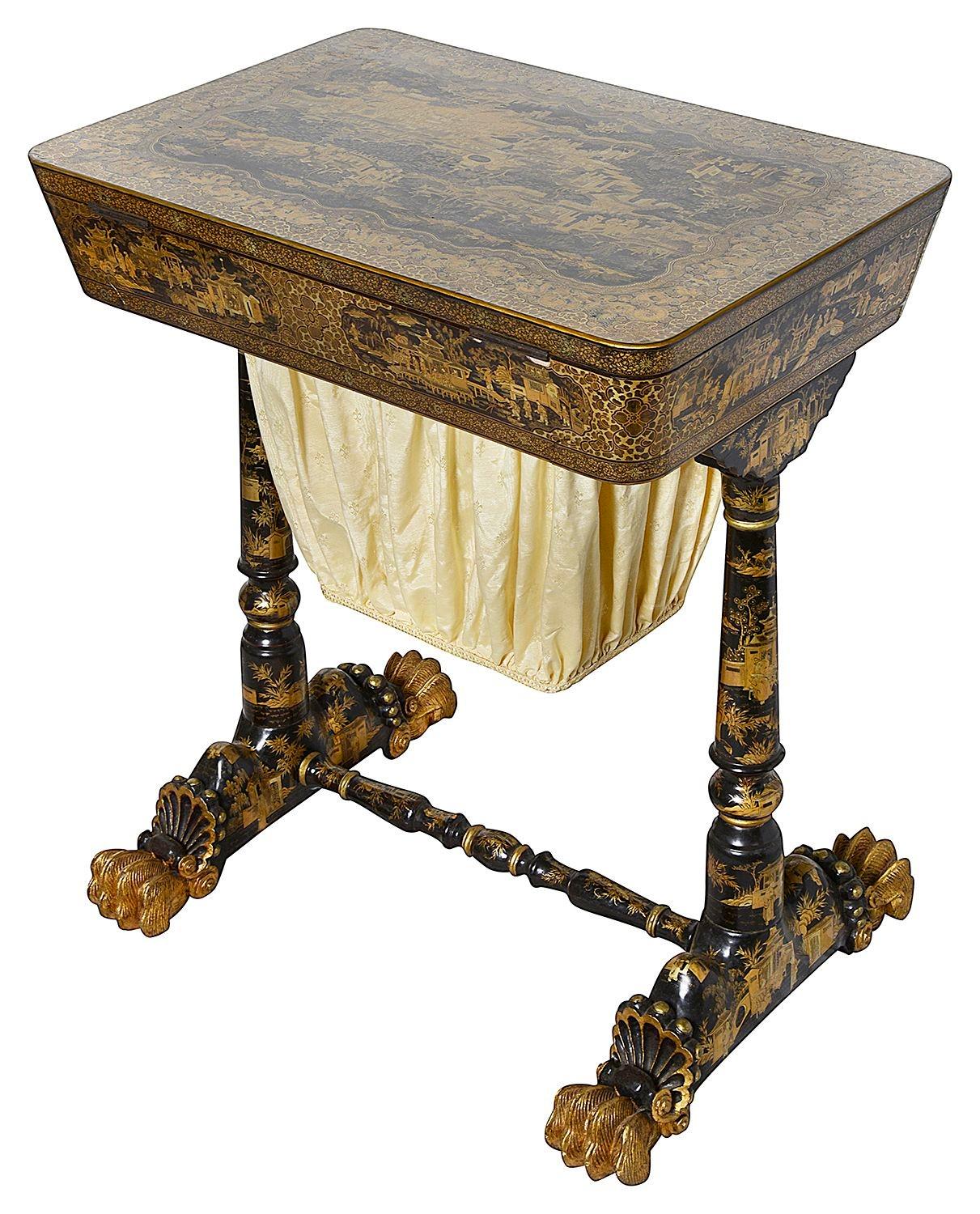 Chinese Export Export Lacquer Side / work table, circa 1820 For Sale