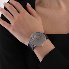 Exposure Swiss Diamond & Jewel Watch With Alligator Skin Strap