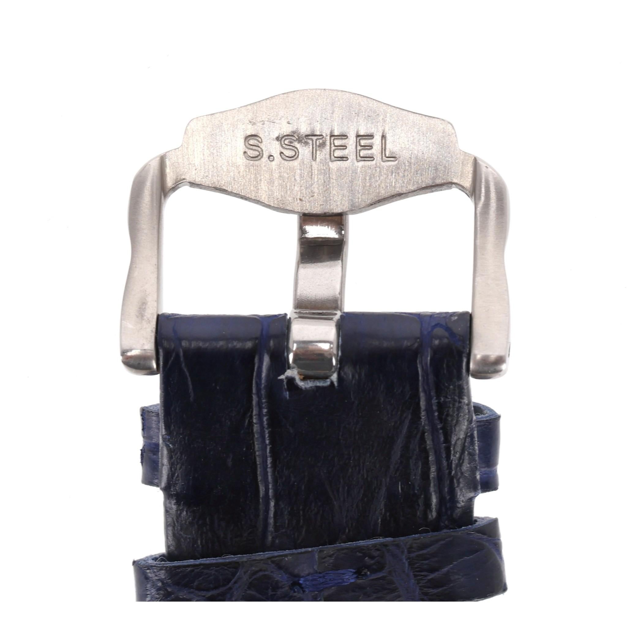 Montre suisse Exposure avec bracelet en peau d'alligator en vente 3