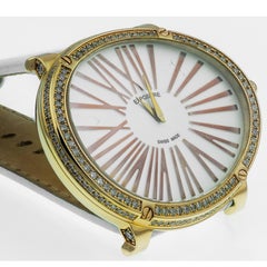 Exposure Diamonds Watch, in 18 K Yellow Gold, Quartz, Large Size