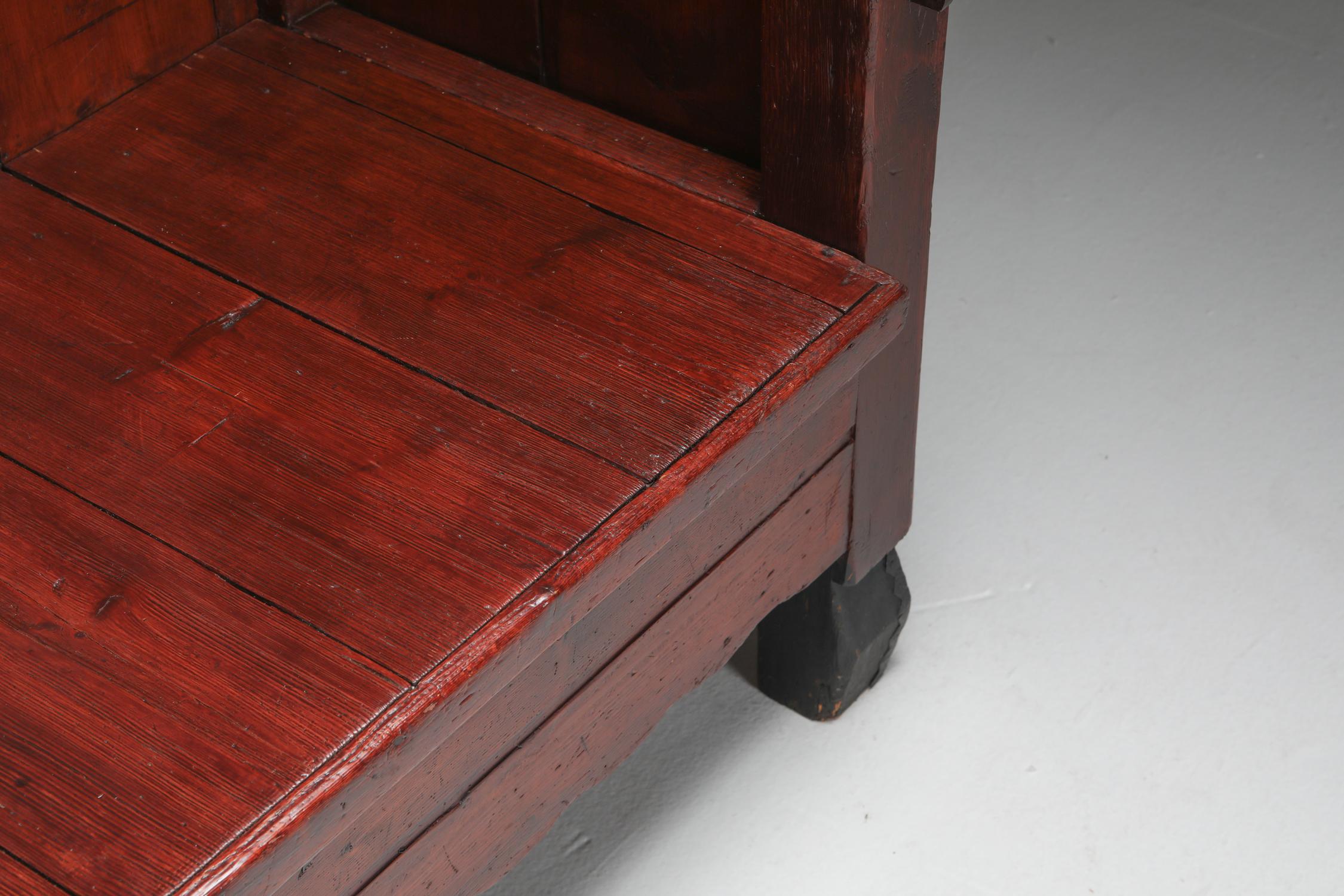 Early 20th Century Expressionist Amsterdam School Bench