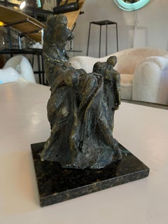Scultura espressionista in bronzo, Francia, anni '30 Con treppiede regolabile