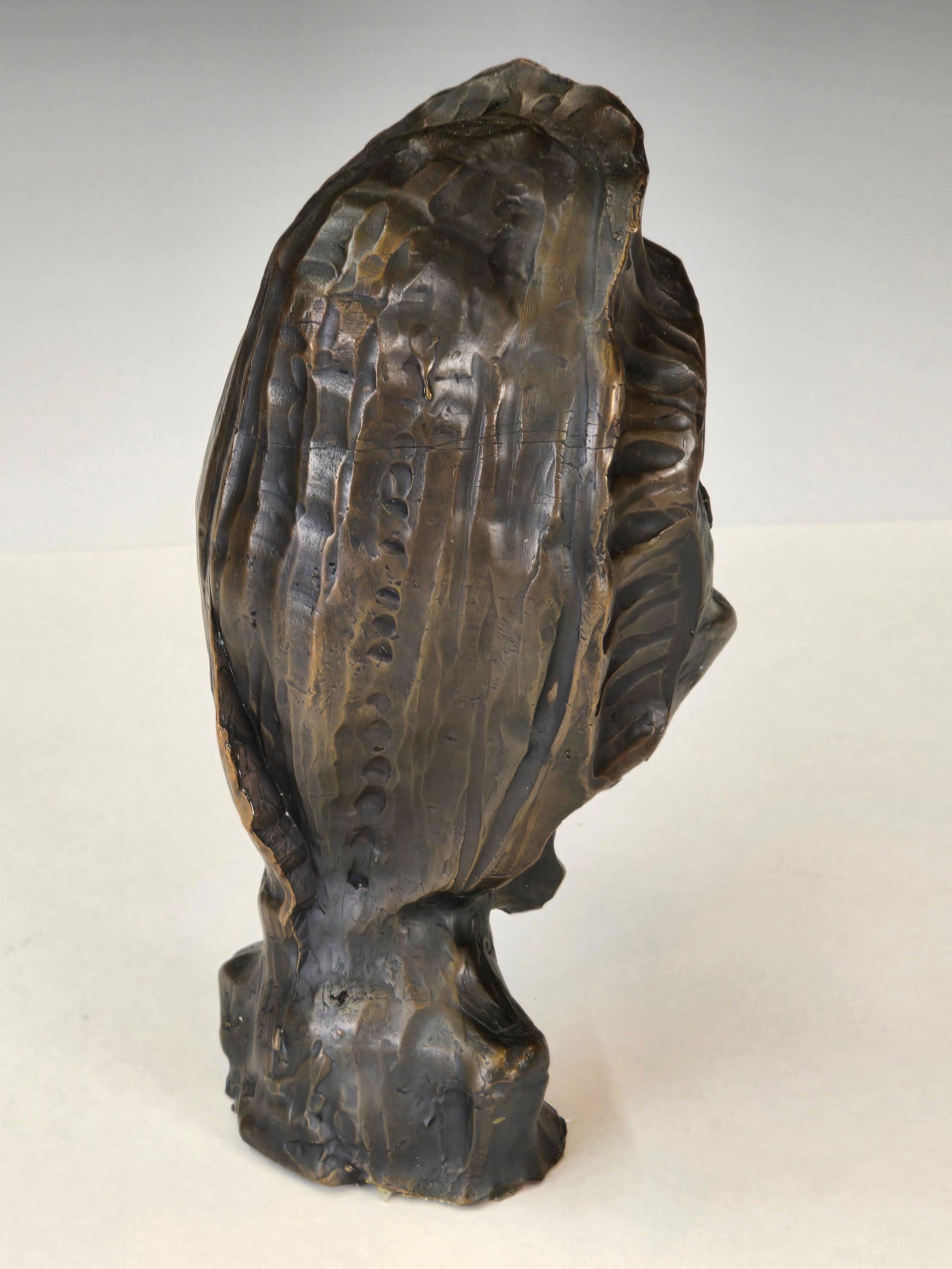 Busto espressionista in bronzo fuso In condizioni deteriorate in vendita a Kilmarnock, VA