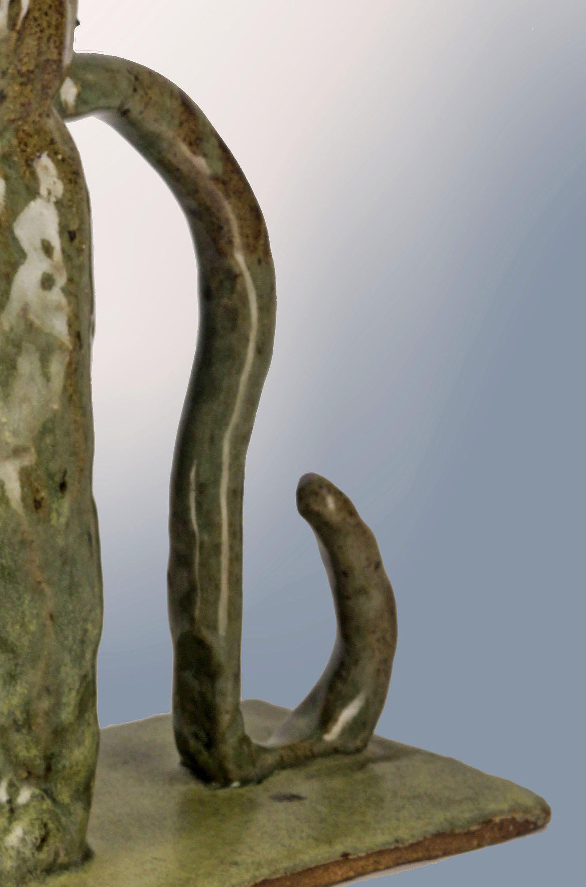 Expressionistische Keramik-Skulptur „Die Katze Butler“ aus dem Jahrgang Diego Giacometti (Emaille) im Angebot