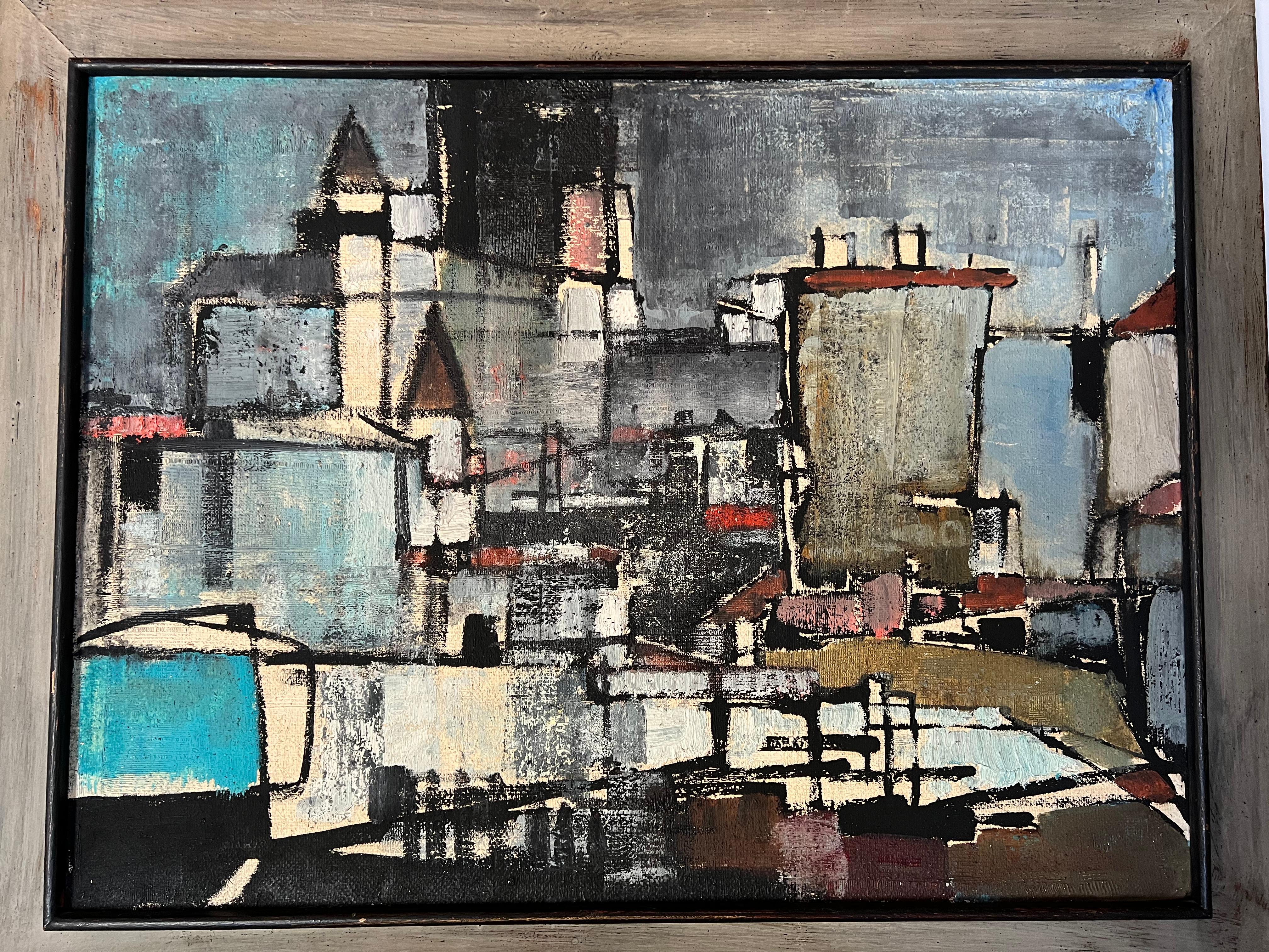 Expressionist Landscape by Pawel Kontny In Good Condition For Sale In Pasadena, CA