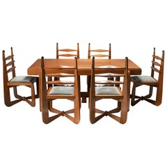 Expressionist Modern Oak Dining Room Set