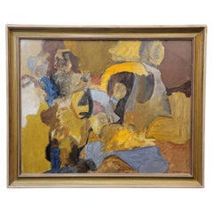 Expressionist Oil on canvas an abstract and avant-garde theme, by Yves Frangeul