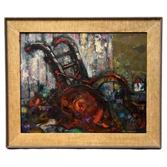 Retro Expressionist Oil Painting by Byron Randall