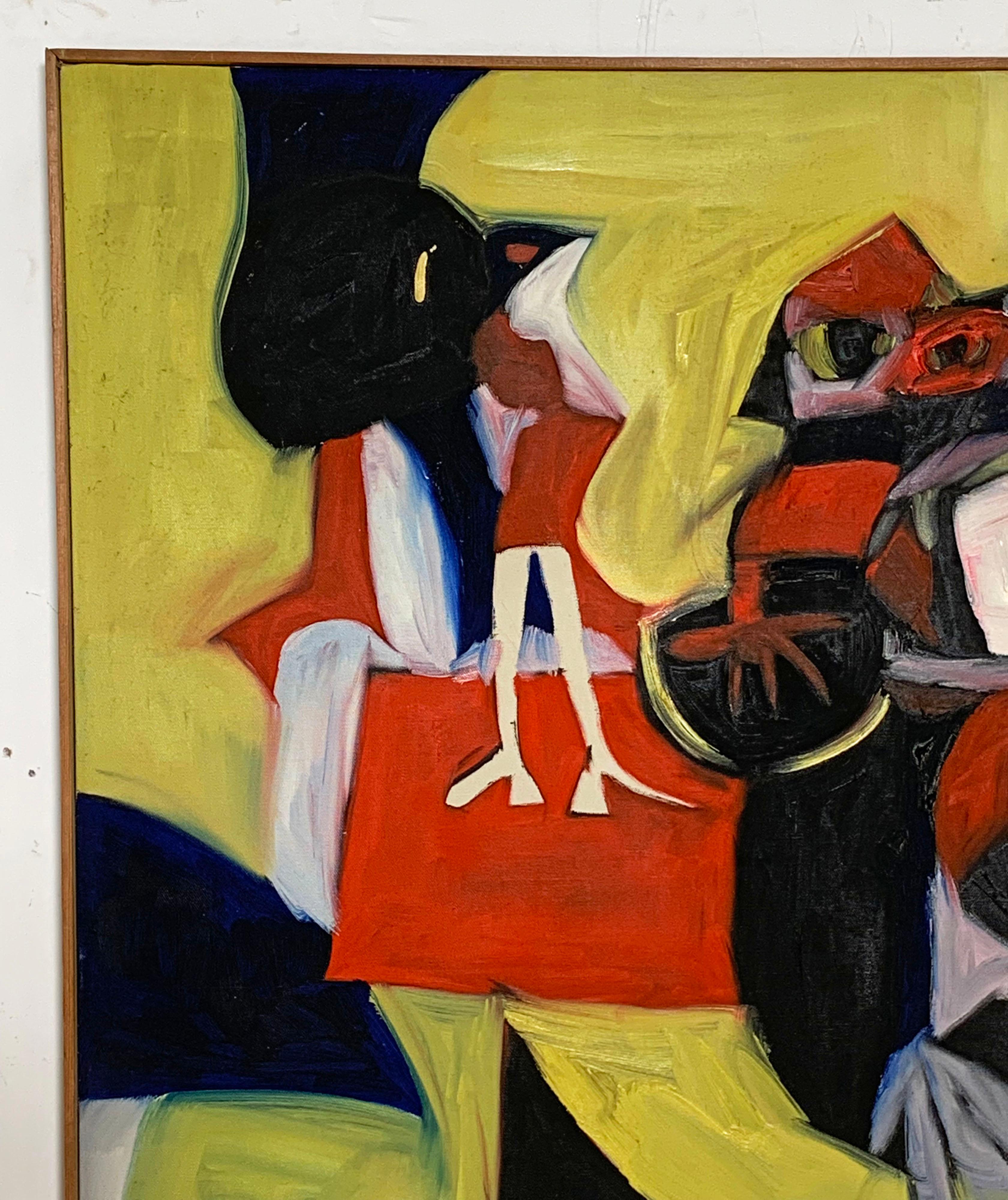 Expressionist Oil Painting by New York Artist Arnold Weber, D. 1970 In Good Condition For Sale In Peabody, MA