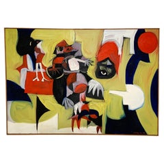 Expressionist Oil Painting by New York Artist Arnold Weber, D. 1970