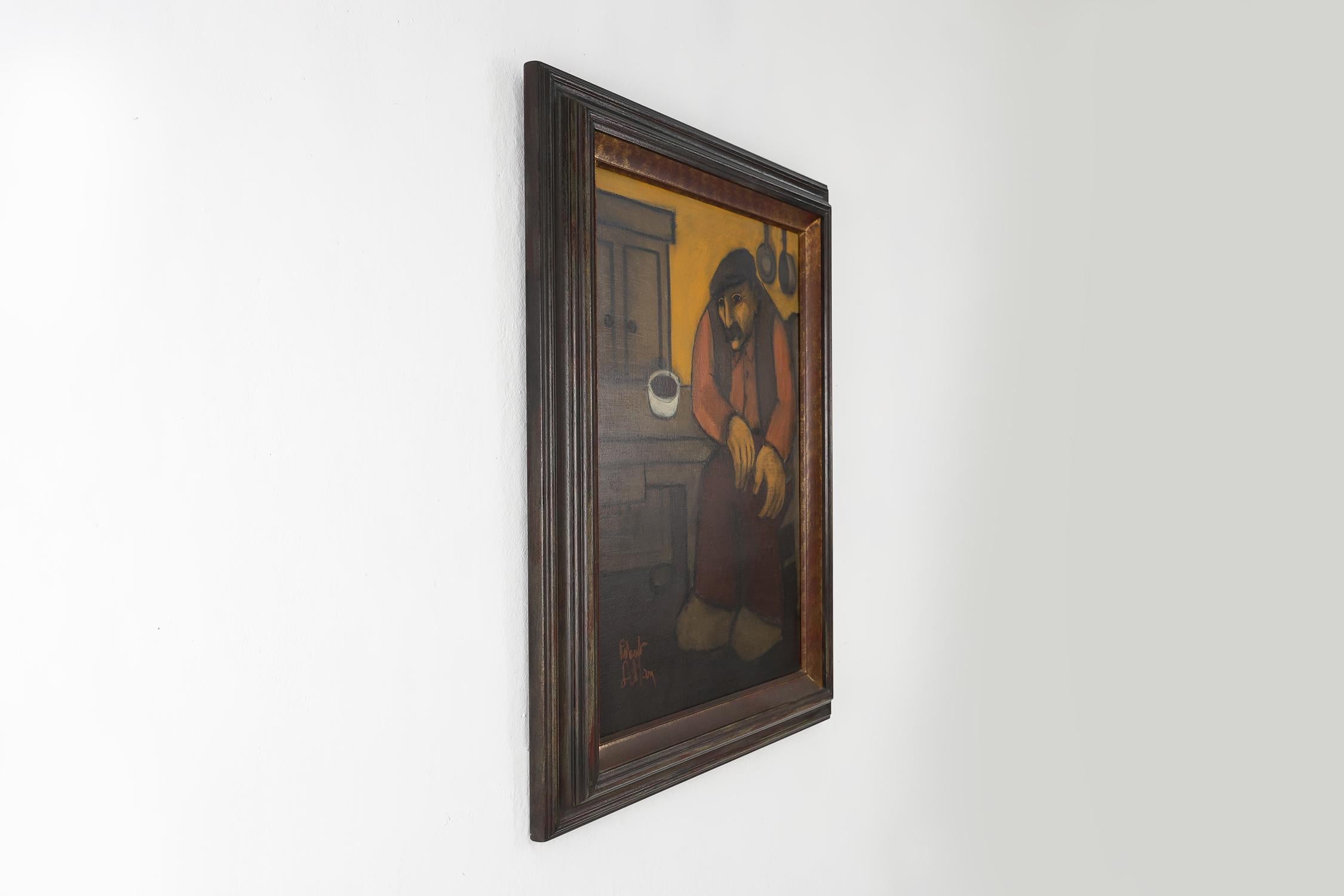 Expressionistisches Gemälde von Robert Deman, Belgien, 1940er Jahre (Expressionismus) im Angebot