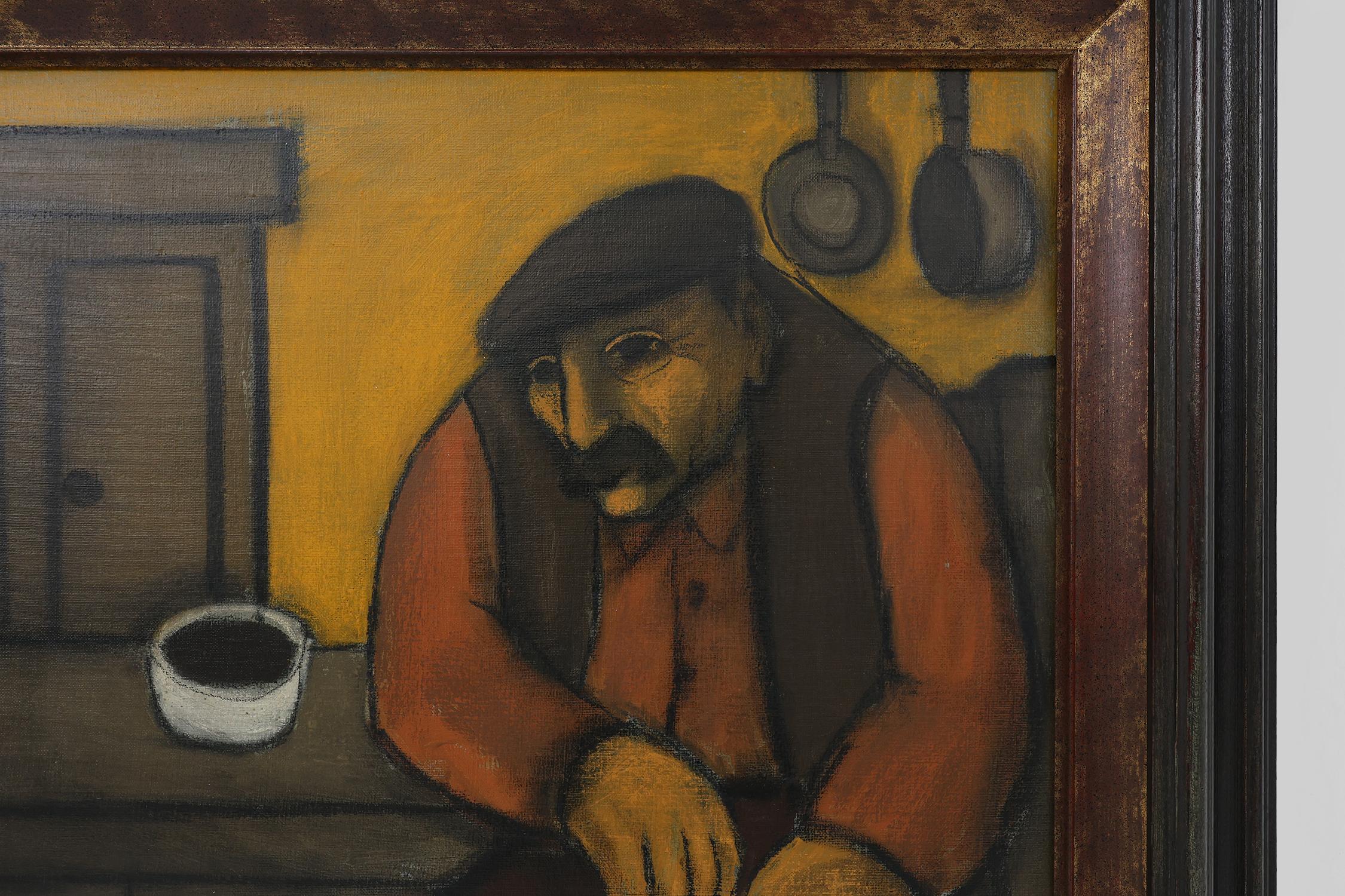 Expressionistisches Gemälde von Robert Deman, Belgien, 1940er Jahre (Belgisch) im Angebot