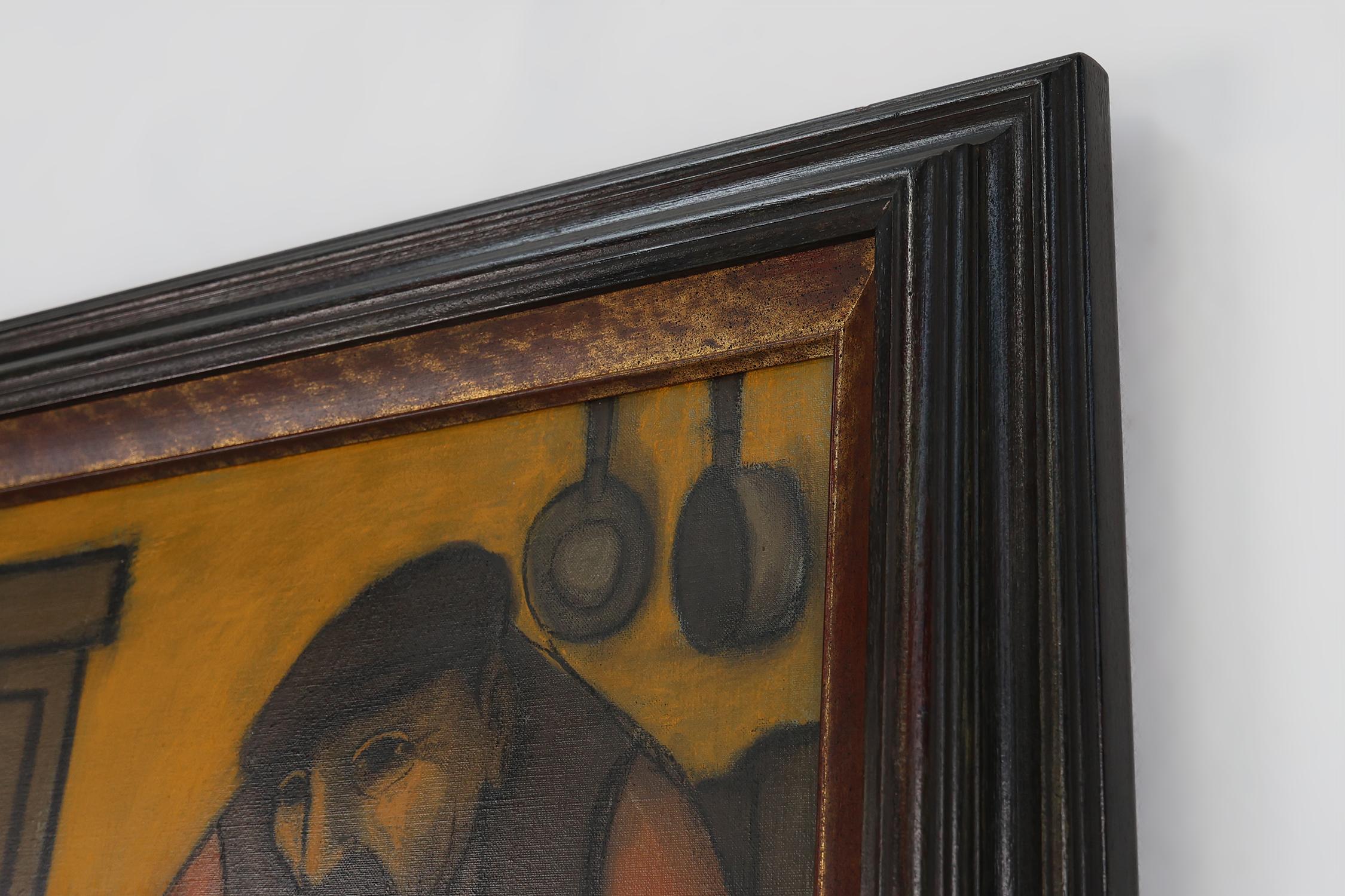 Expressionistisches Gemälde von Robert Deman, Belgien, 1940er Jahre im Zustand „Gut“ im Angebot in Meulebeke, BE