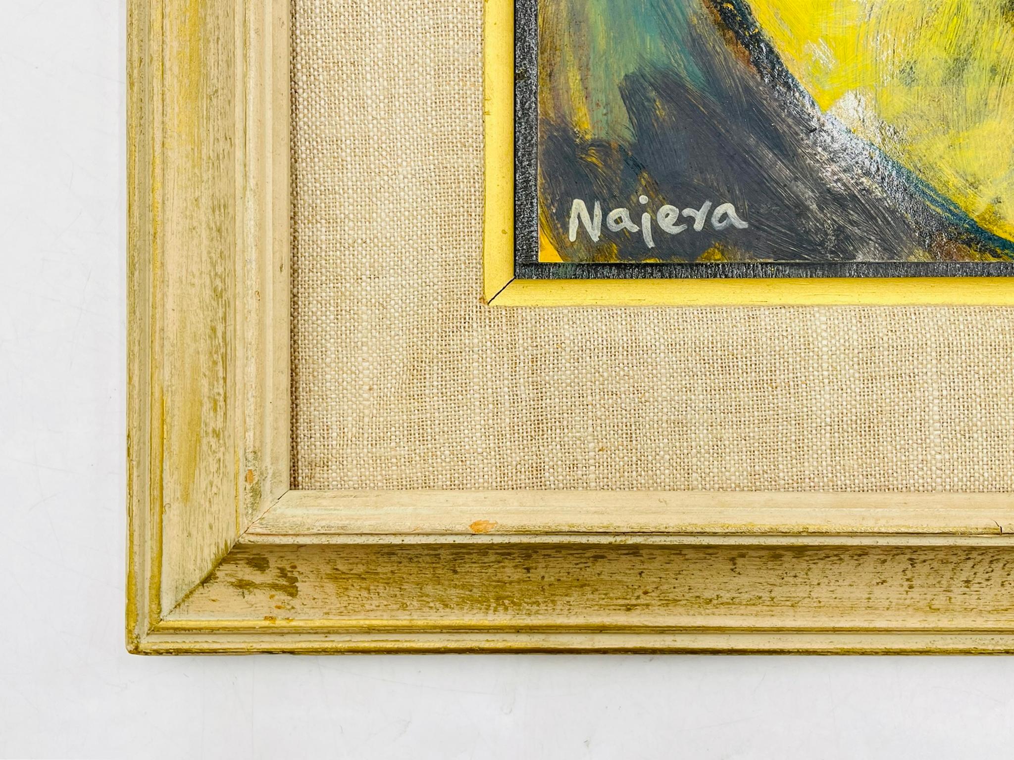 Expressionist Portrait by Héctor Najera, Oil on Board, Mexico, 20th Century.; For Sale 7