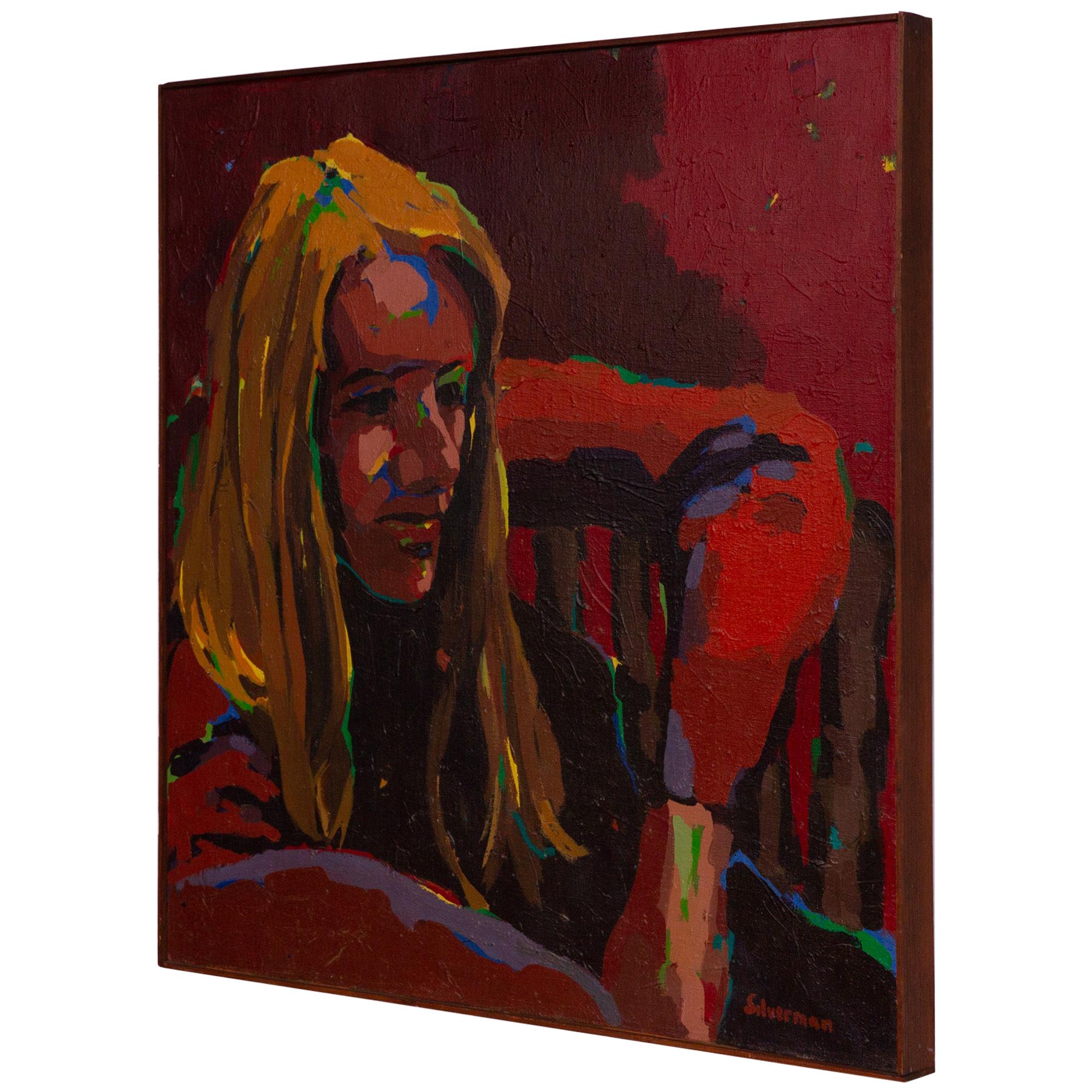 Expressionist Portrait of a Woman For Sale