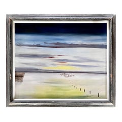 Expressionistische surrealistische Malerei im Stil von G. Abercrombie von LW Cochran, 1966