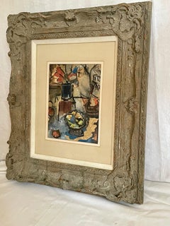 Expressionist Aquarell Moderne Bewegung Stillleben, signiert