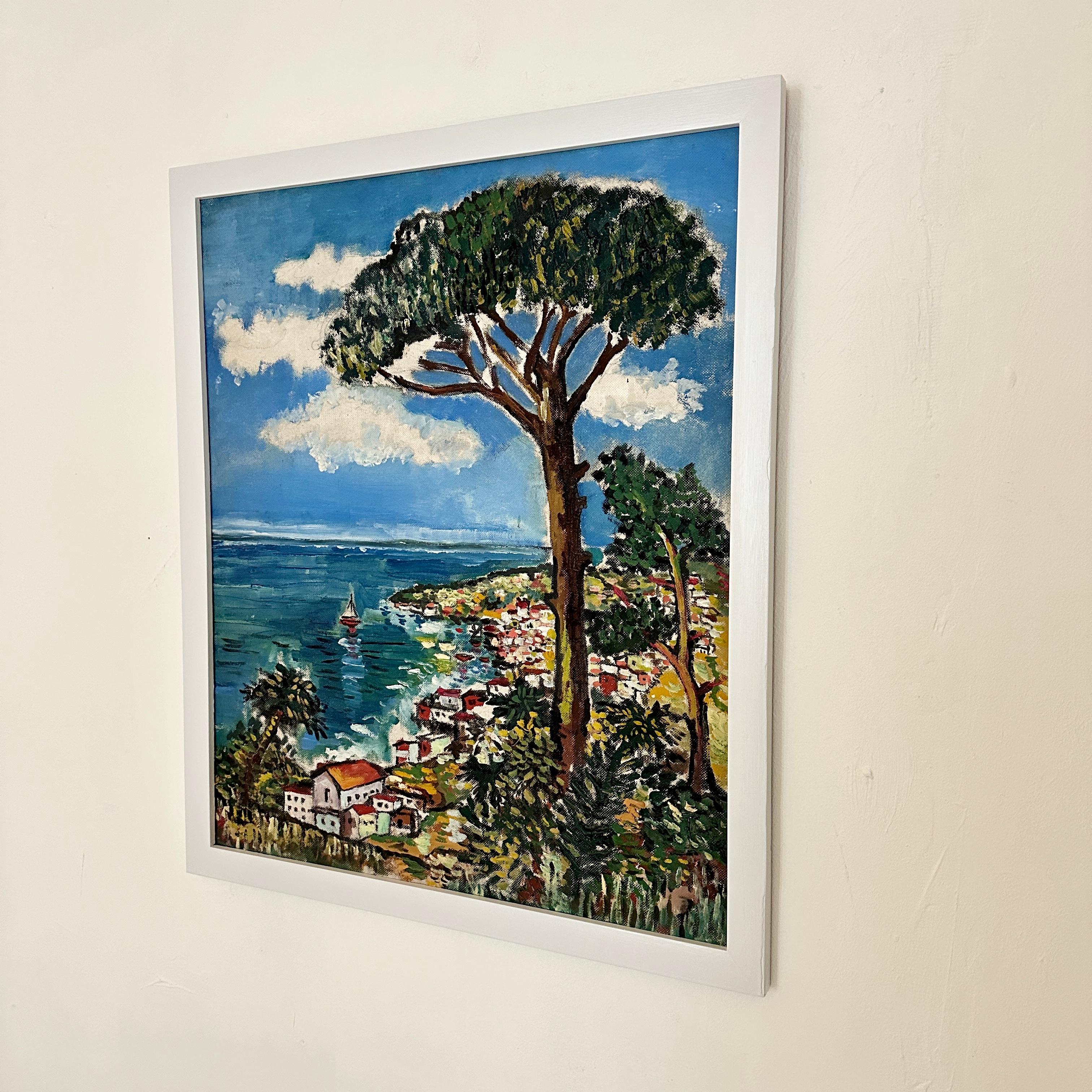 Expressionistisches Ölgemälde der Cote d' Azur, um 1970 (Expressionismus) im Angebot
