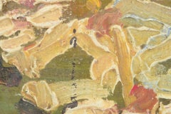 Expressive abstract composition. Oil on board. Sweden, ca. 1970s.