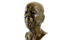 Expressive Bronze Bust with Patinated Finish, 18th Century Style