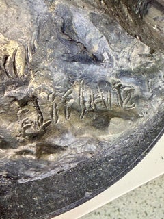Ausdrucksstarke brutalistische Bronzeskulptur auf Marmor von Lifshitz
