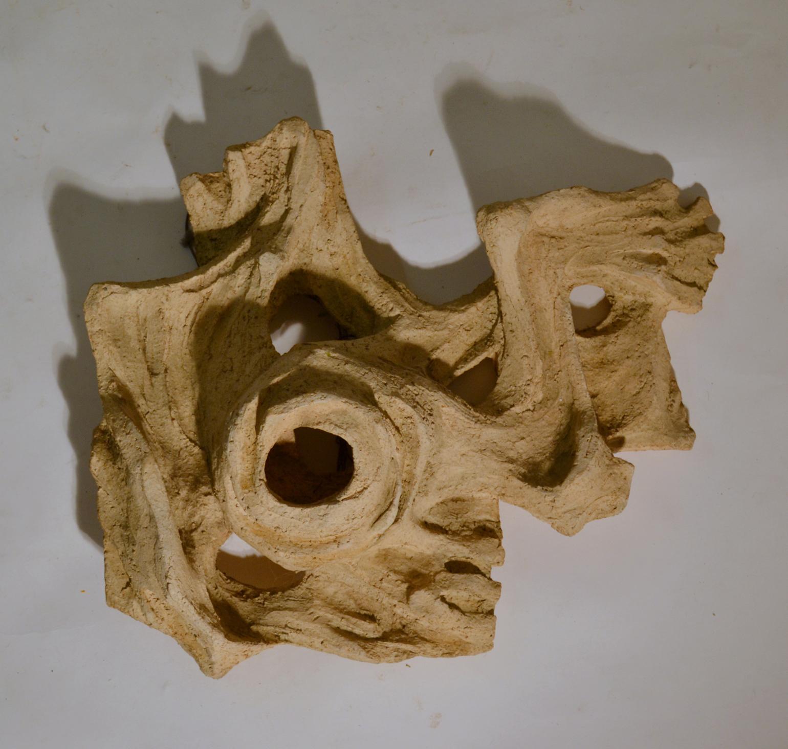 Expressionist Brutali Wall Relief Hand Sculpted in Ceramic by Pijman, 19505s, Netherlands For Sale