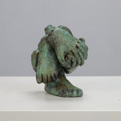 Scultura figurativa espressiva in bronzo, Paesi Bassi, anni ’70