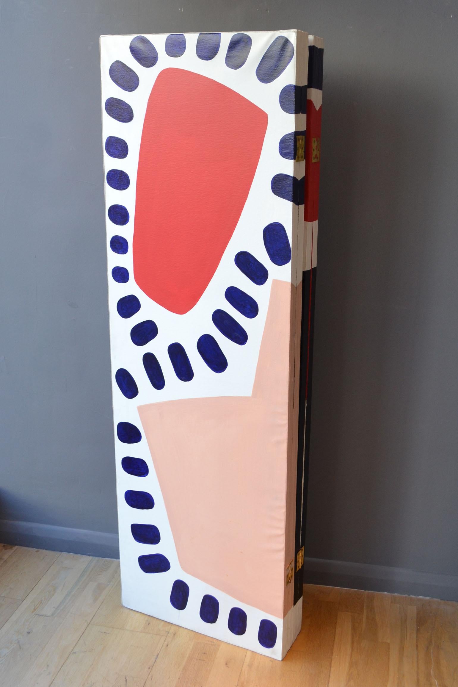 Hand Painted / Room Divider by Alice Louradour France 2
