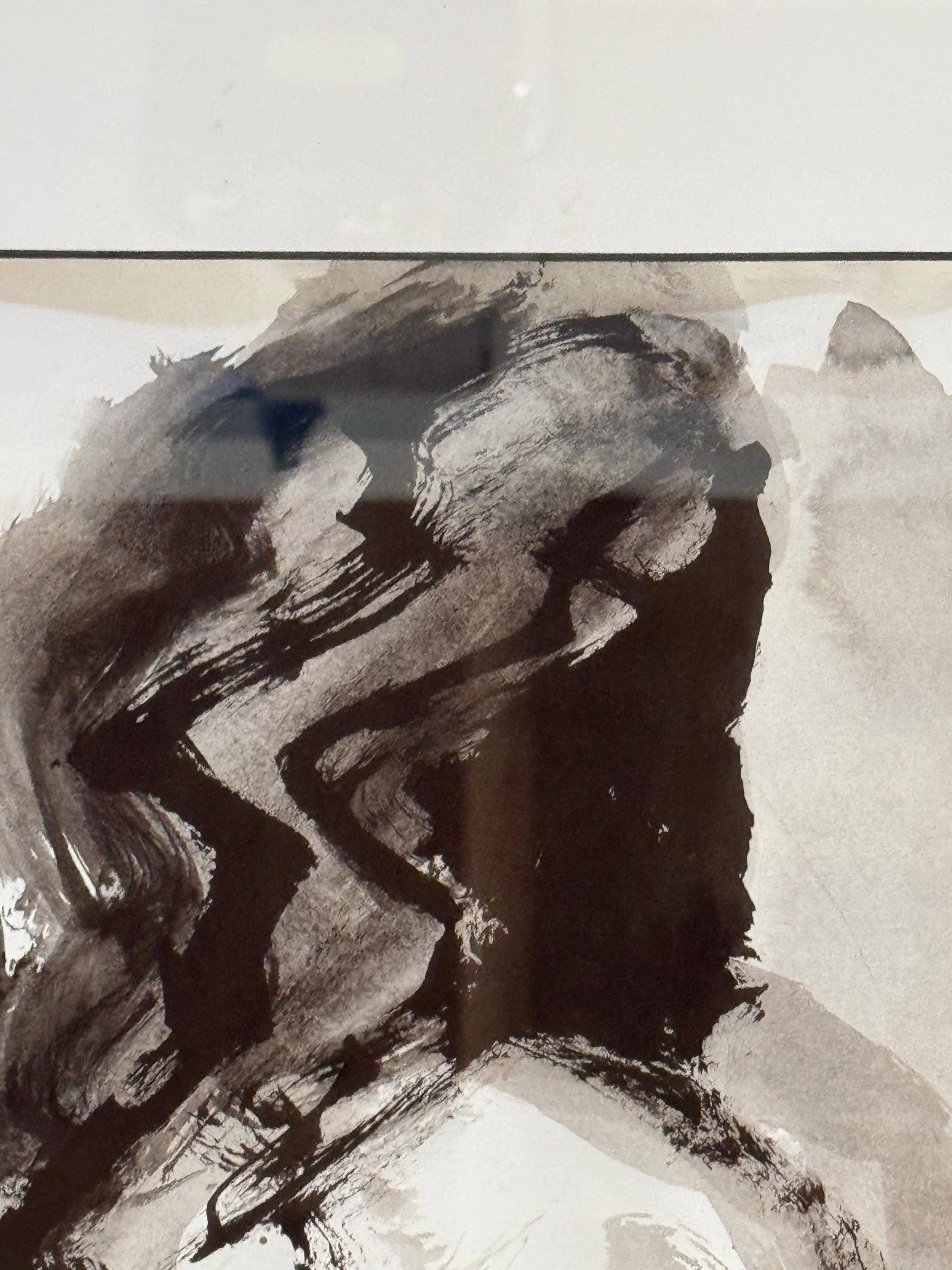 Expressive Monochromatic Nude Figure Study by William Delucchi, Signed and Dated For Sale 3
