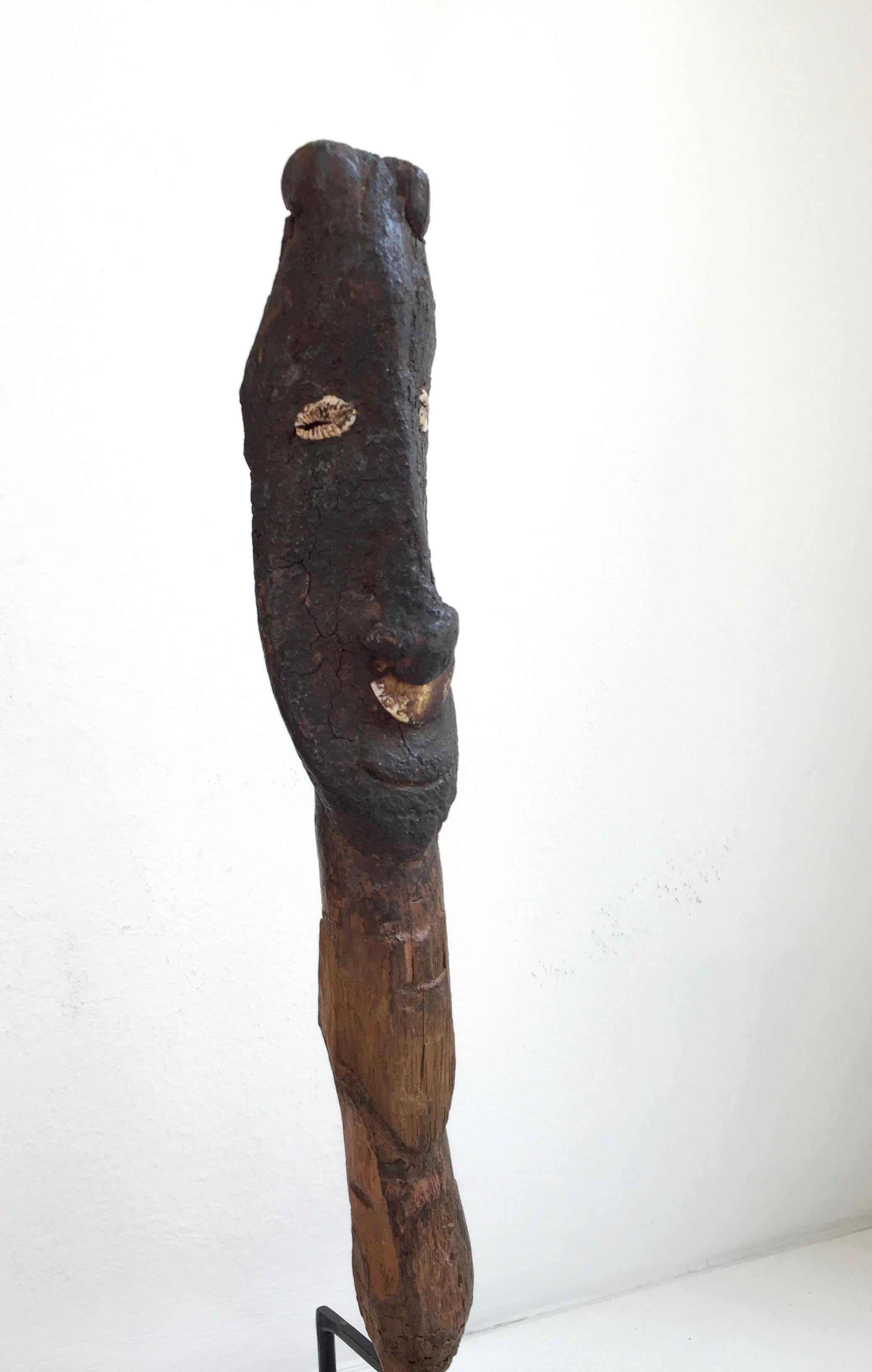 Carved Expressive Papua New Guinea Stopper, Ex John Friede Collection For Sale