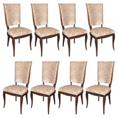 Expressive Set of Eight French Art Deco Chairs