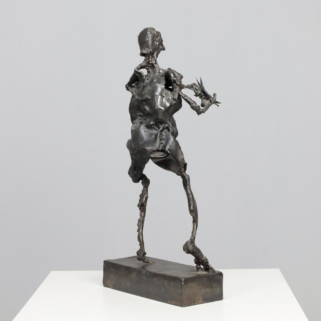 Expressive Standing Figure by Anthony Binstead, Belgium 1980s In Good Condition For Sale In DE KWAKEL, NL