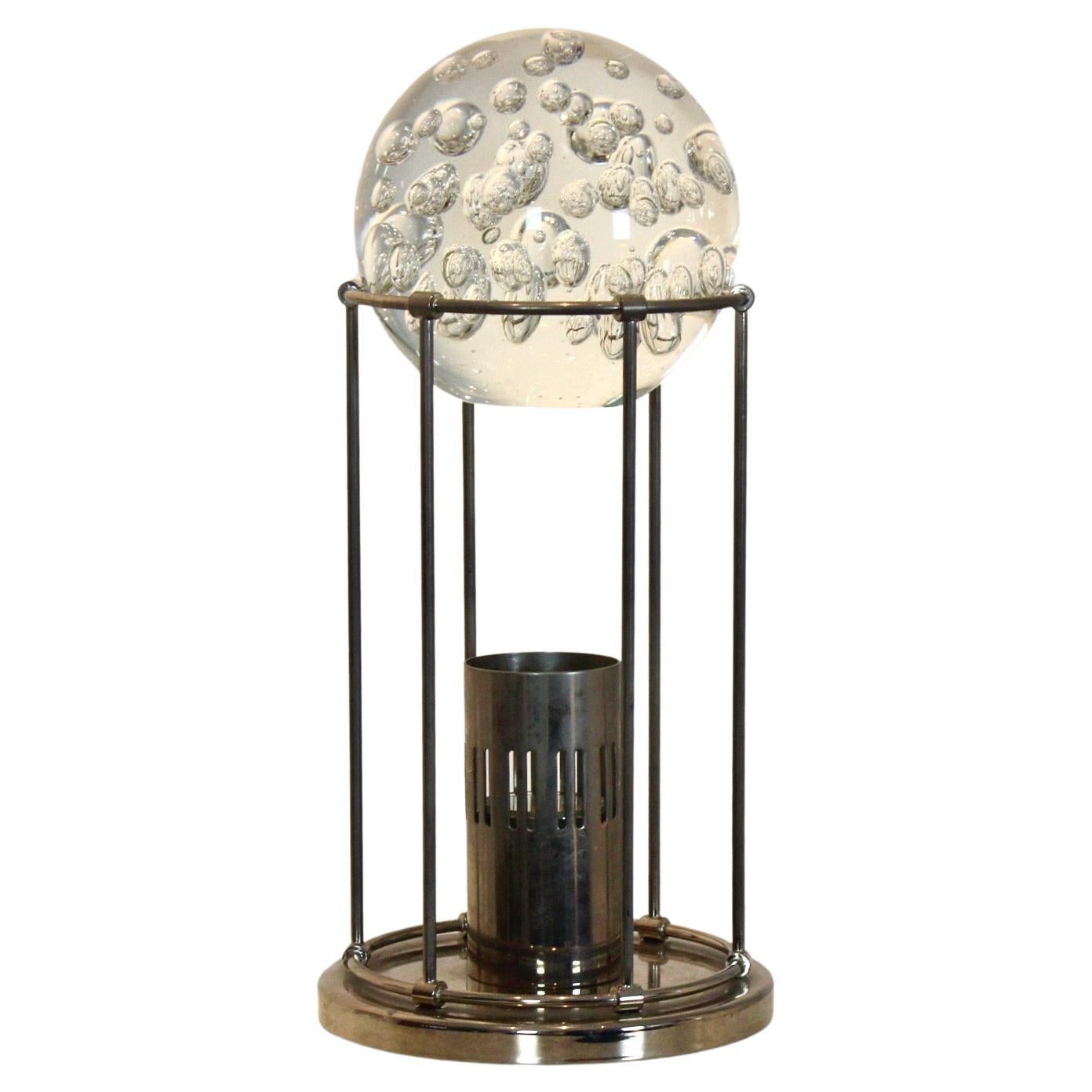 Expressive West German Full Glass Bubble Table Lamp, circa 1970 For Sale